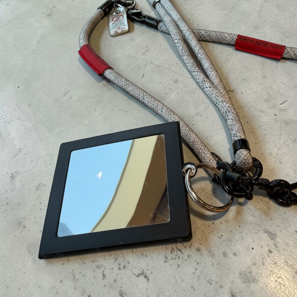 (Cargo aircraft ONLY with mirror keychain)「客機不准進入 🚫✈️刺繡鏡面鎖匙扣」