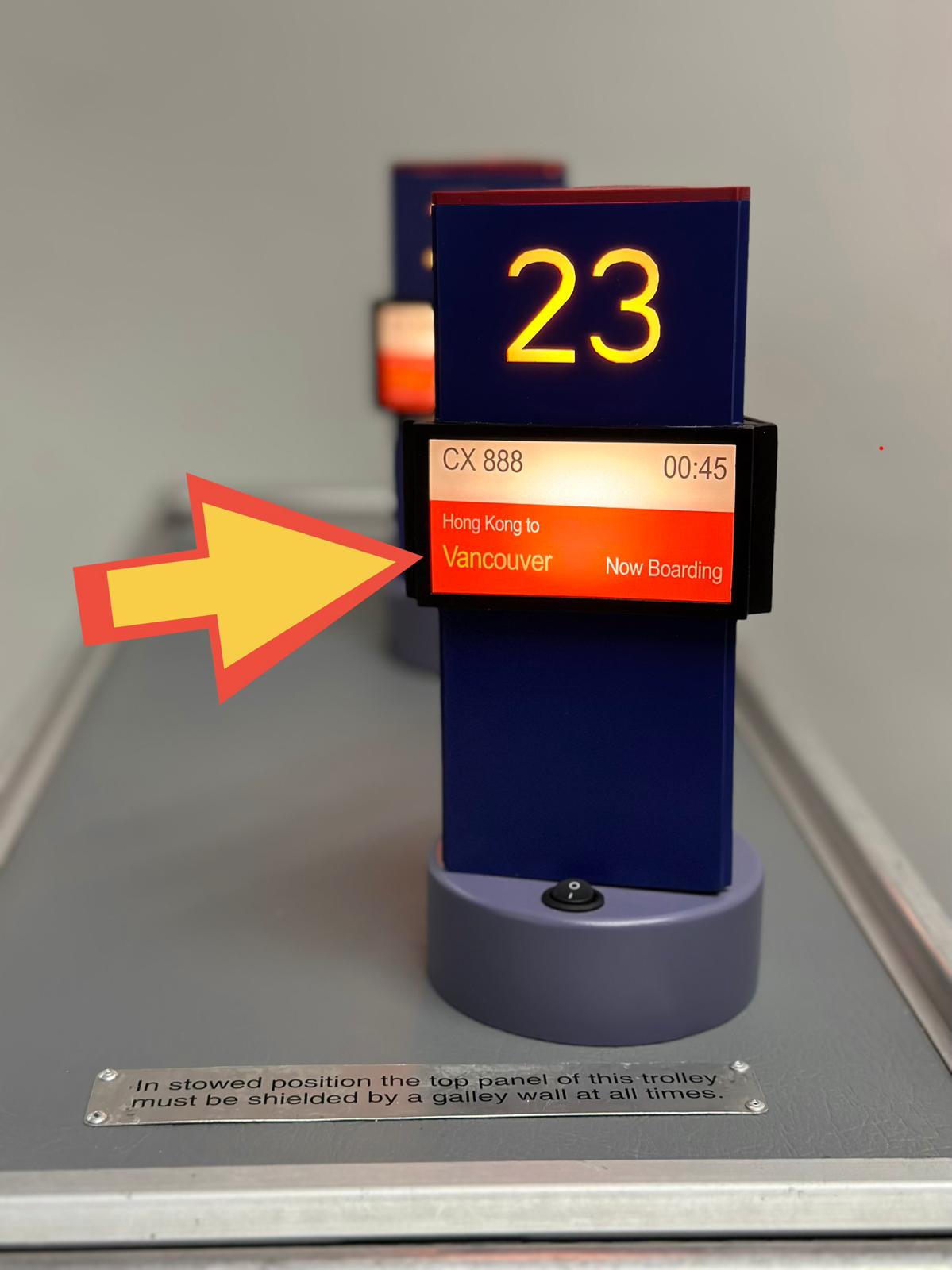 Personalized boarding gate content 定制顯示牌內容(單面)