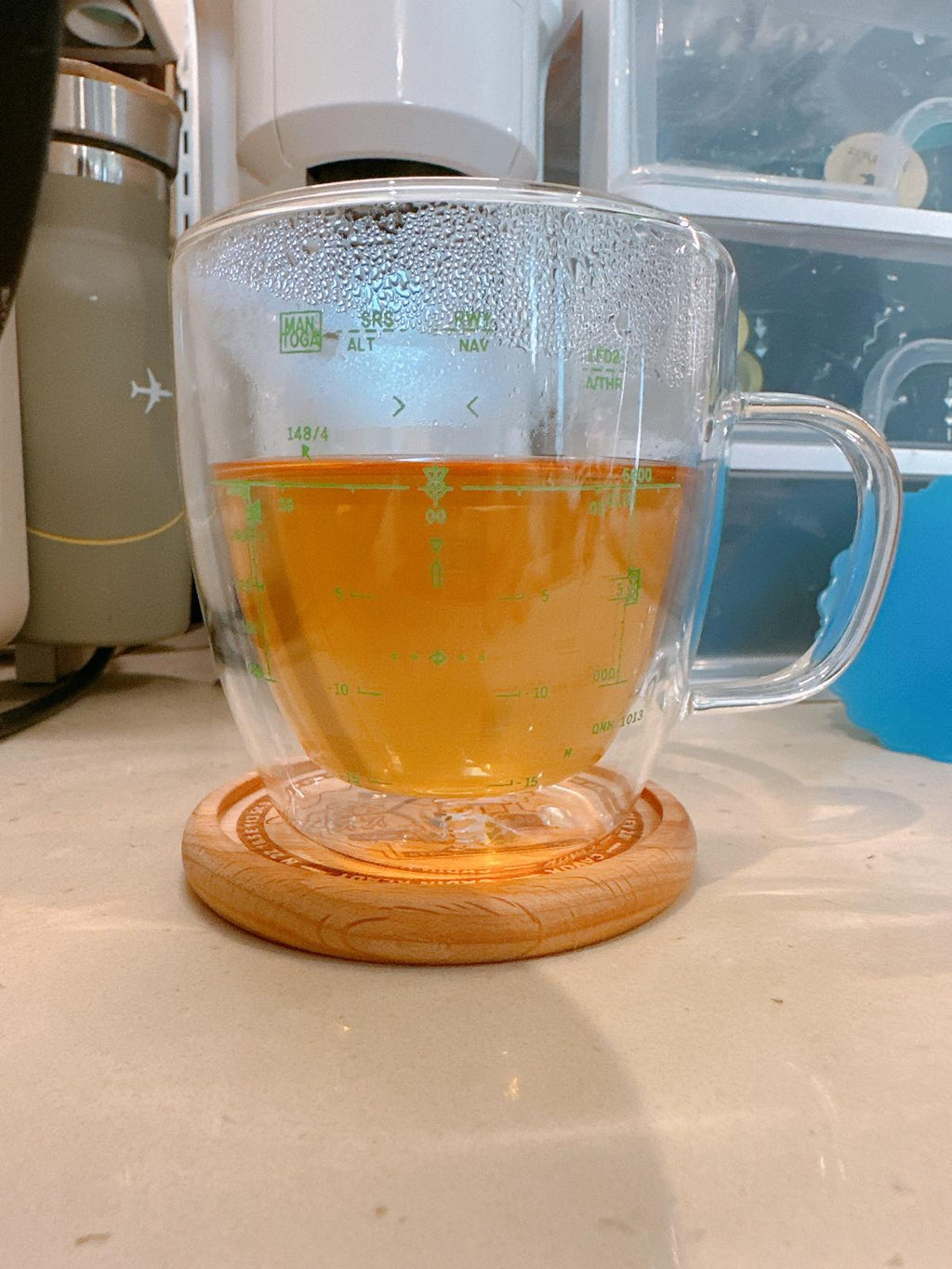 (HUD Cup with Coaster) HUD雙層玻璃杯（連杯墊）