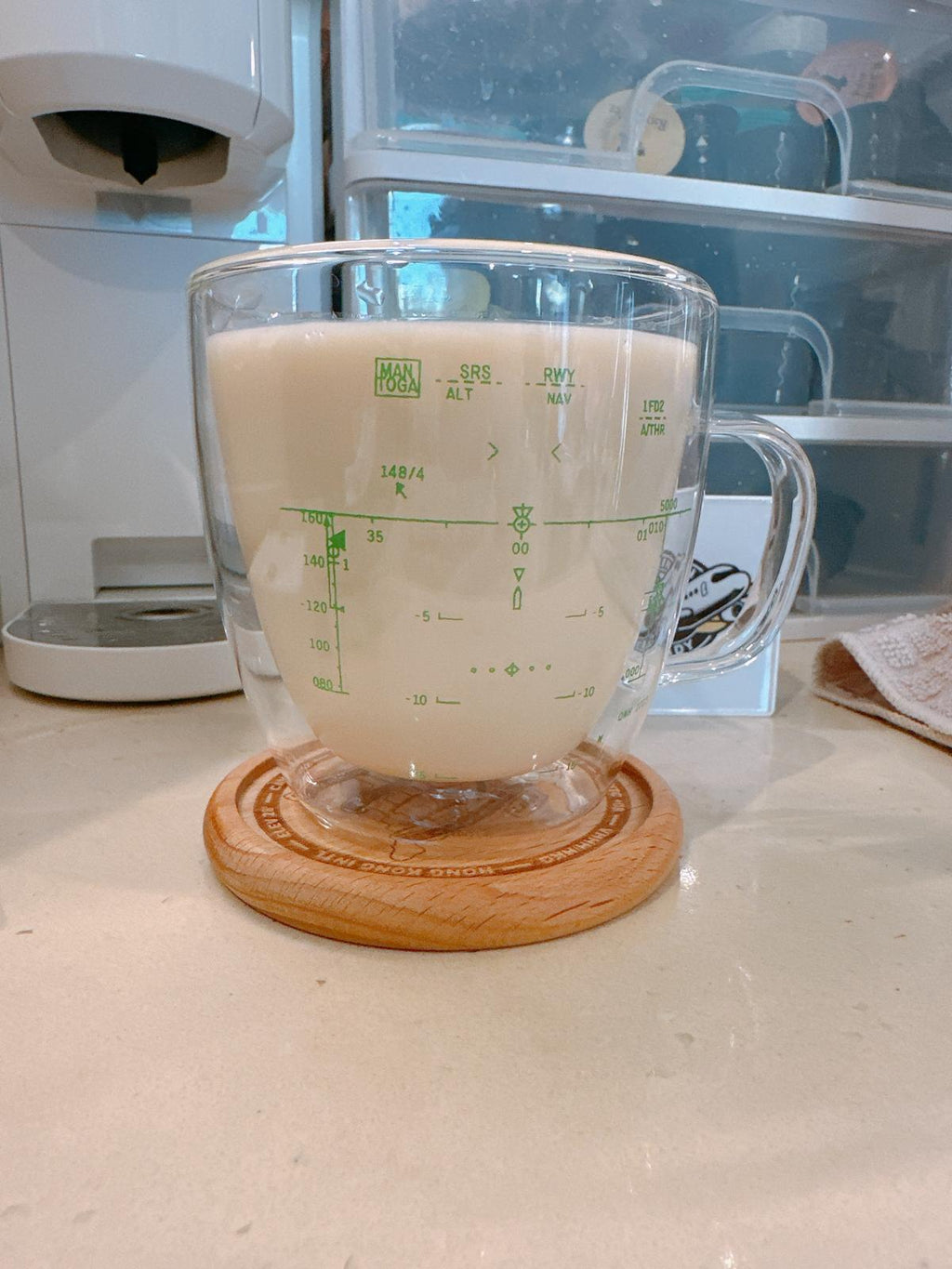 (HUD Cup with Coaster) HUD雙層玻璃杯（連杯墊）