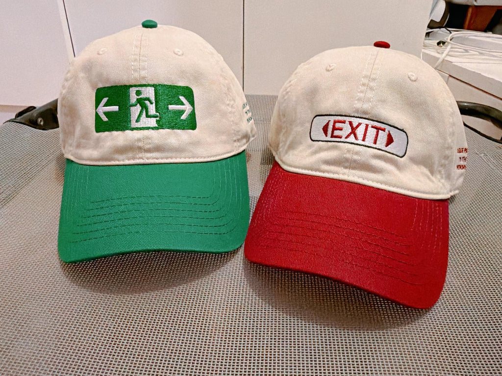 緊急出口 刺繡棒球帽Emergency Exit Embroidered Cap