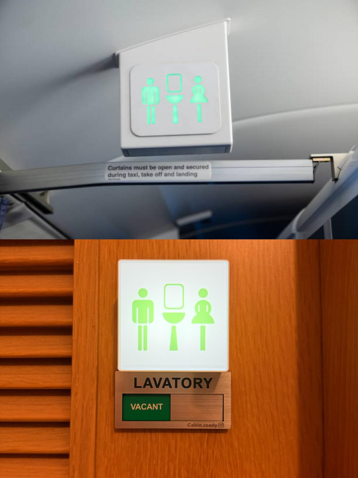 A350 LAVATORY SIGN 洗手間指示燈Airbus lavatory sign